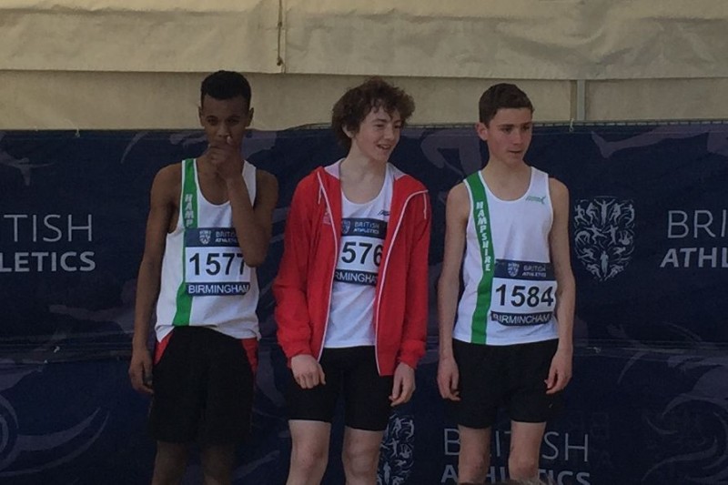Zac, Robbie and Lachlan collect their Team Bronze Medals